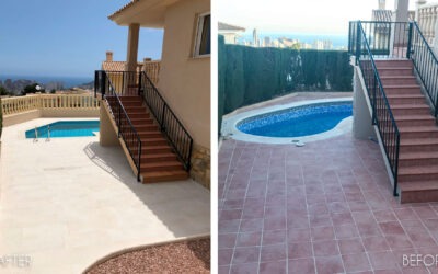 Splendid Rayleigh Scattering effect Swimming Pool in Finestrat Benidorm Alicante